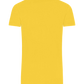 Basic men's fitted t-shirt YELLOW back