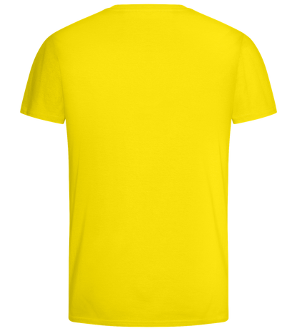 Basic men's fitted t-shirt_YELLOW_back