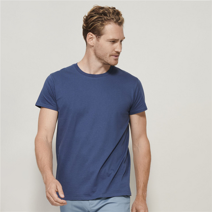 Basic men's fitted t-shirt_KHAKI_DETAILEDIMAGE_front_0