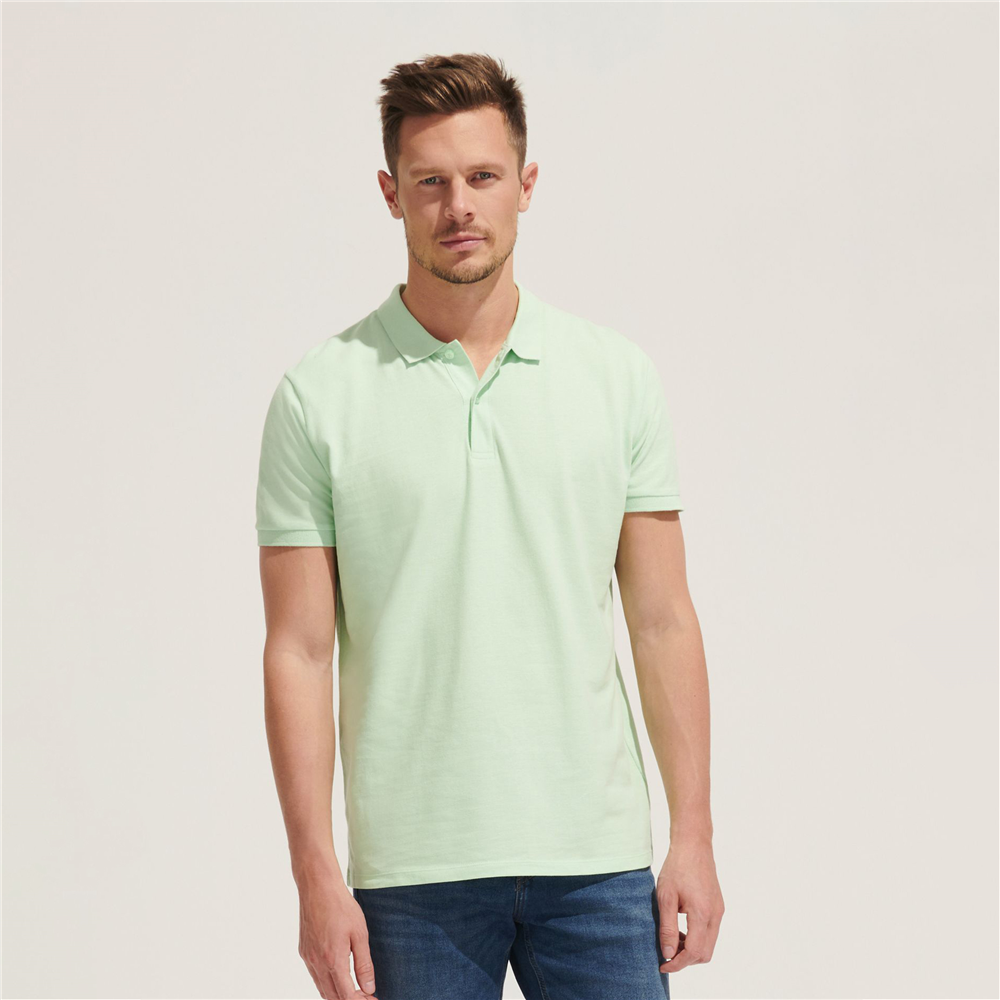 Dad Retro Design - Comfort men's polo shirt_GREEN BOTTLE_DETAILEDIMAGE_front_0