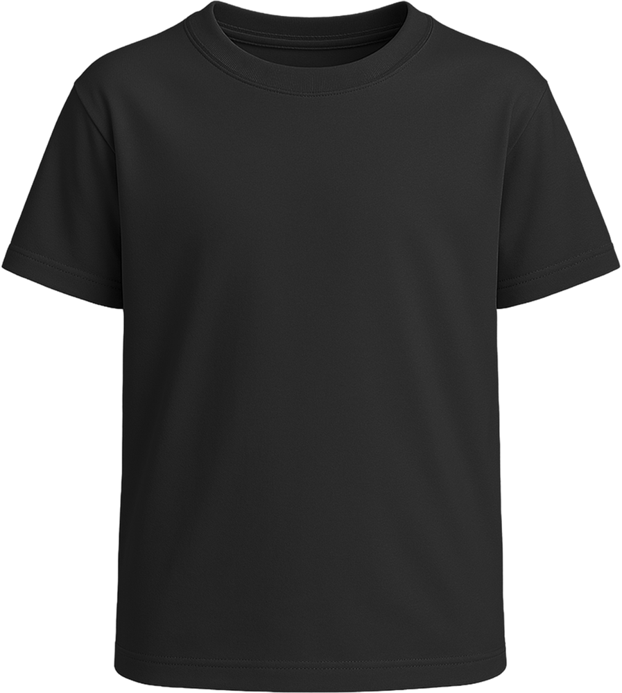 Premium kids fitted t-shirt_DEEP BLACK_front