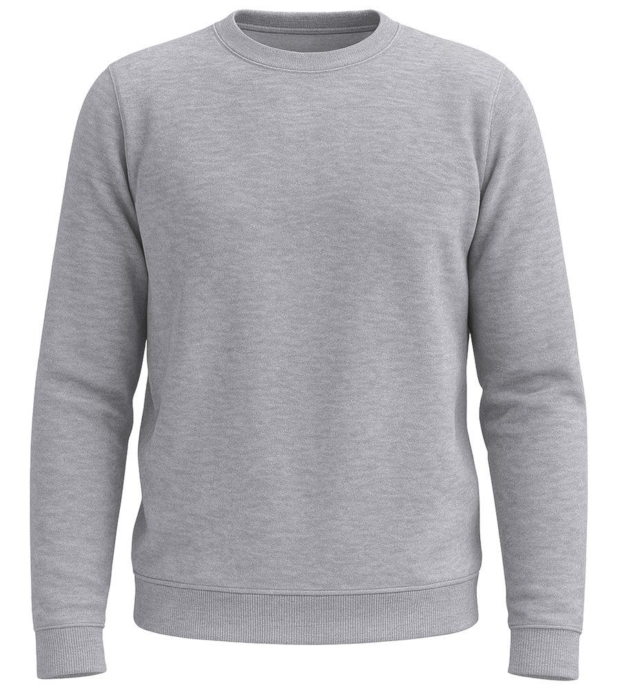 Premium organic unisex sweater_GREY MELANGE_front