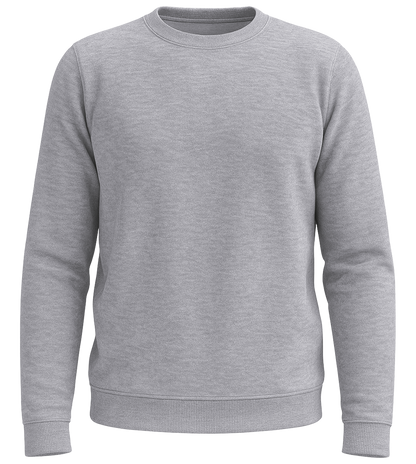 Premium organic unisex sweater_GREY MELANGE_front