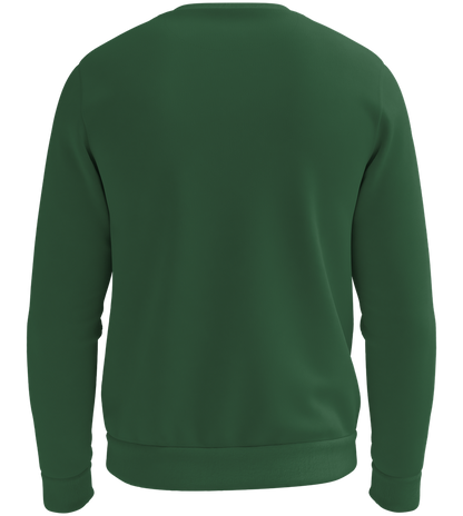 Premium organic unisex sweater_BOTTLE GREEN_back