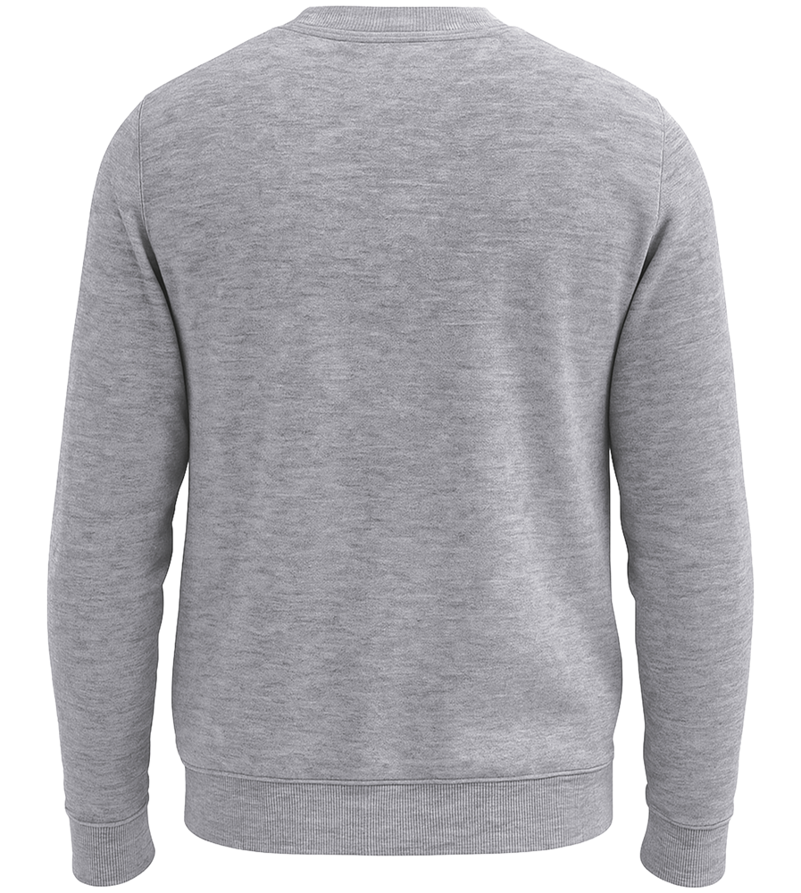Premium organic unisex sweater_GREY MELANGE_back