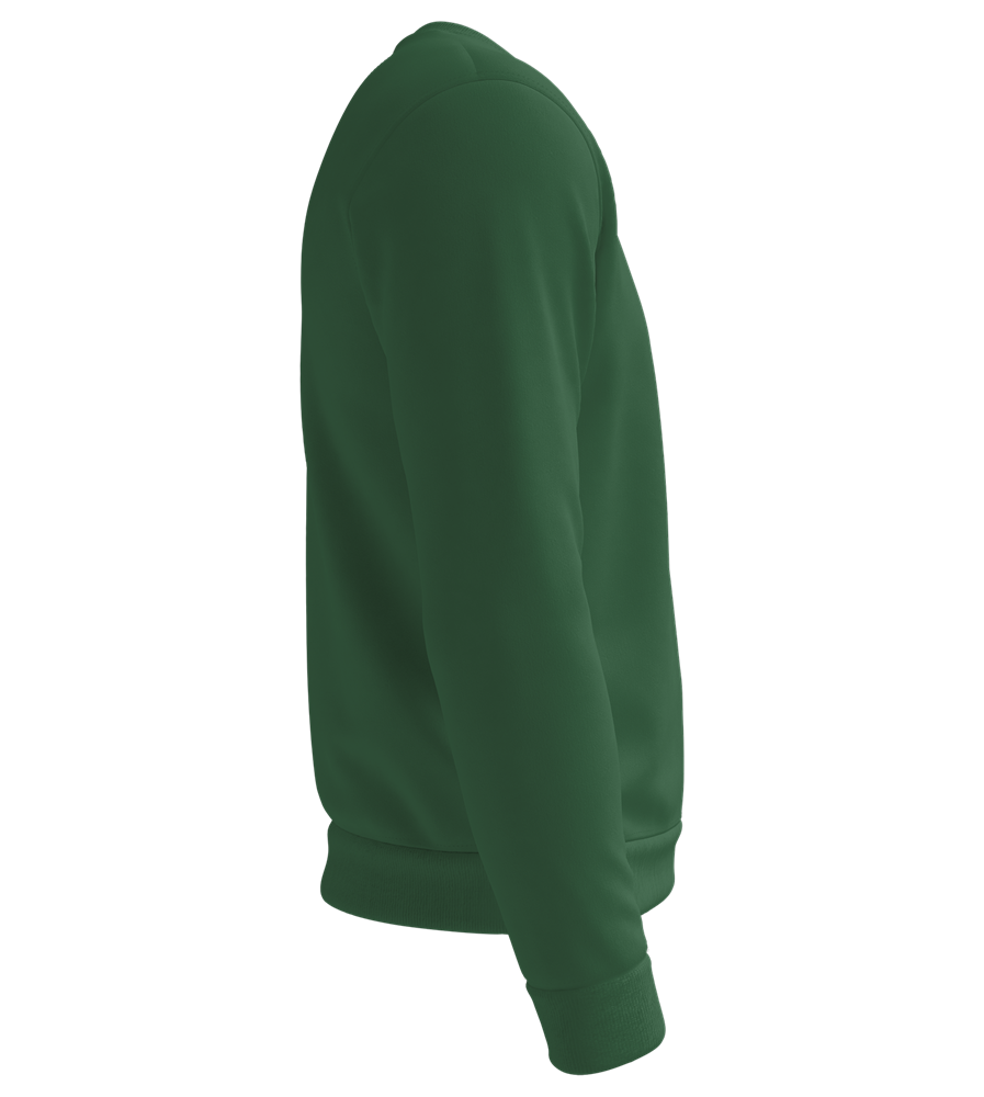 Premium organic unisex sweater_BOTTLE GREEN_right