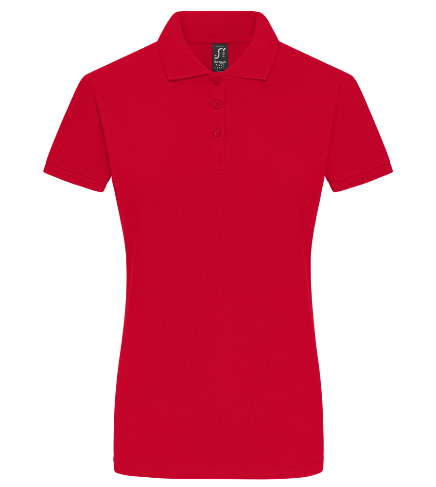 Premium women's polo shirt RED front