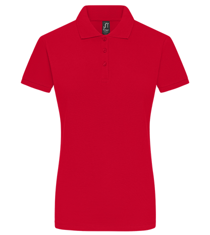 Premium women's polo shirt_RED_front