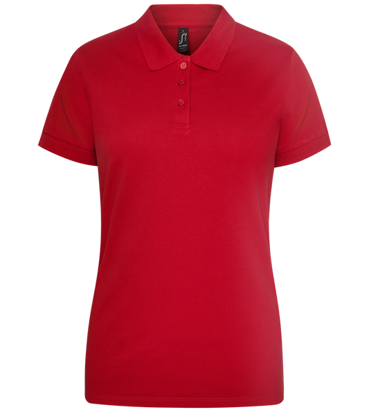 Premium women's polo shirt_RED_front