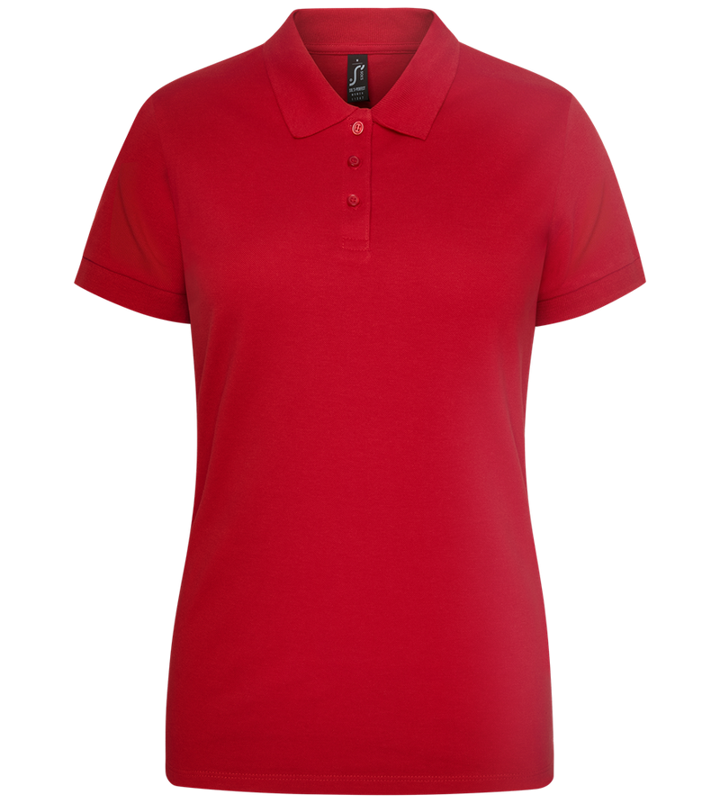 Premium women's polo shirt_RED_front