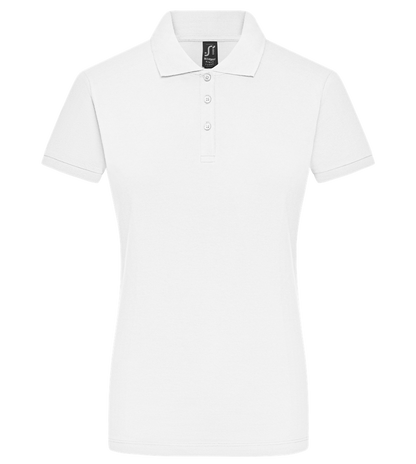 Premium women's polo shirt WHITE front