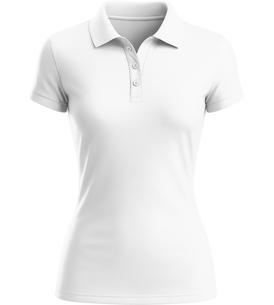 Premium women's polo shirt_WHITE_front
