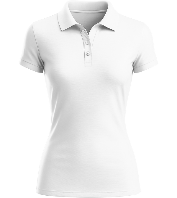 Comfort classic women's polo shirt_WHITE_front