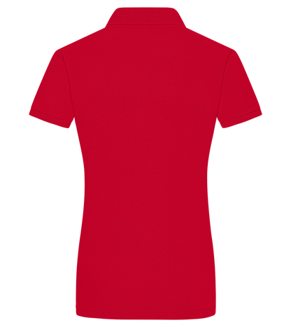 Premium women's polo shirt_RED_back