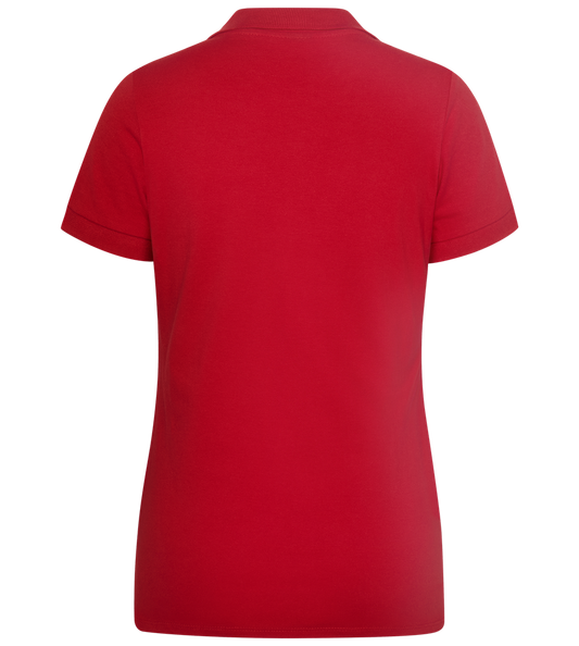 Premium women's polo shirt_RED_back