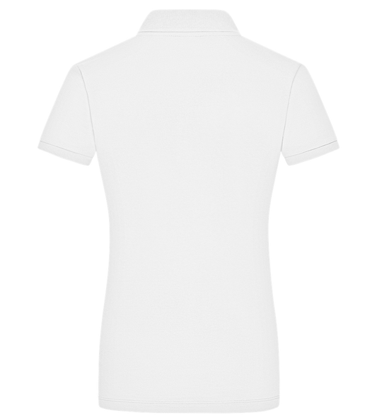 Premium women's polo shirt WHITE back