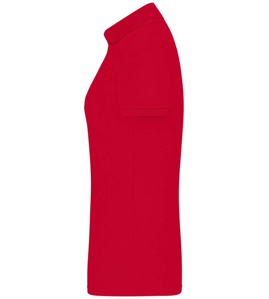 Premium women's polo shirt RED left