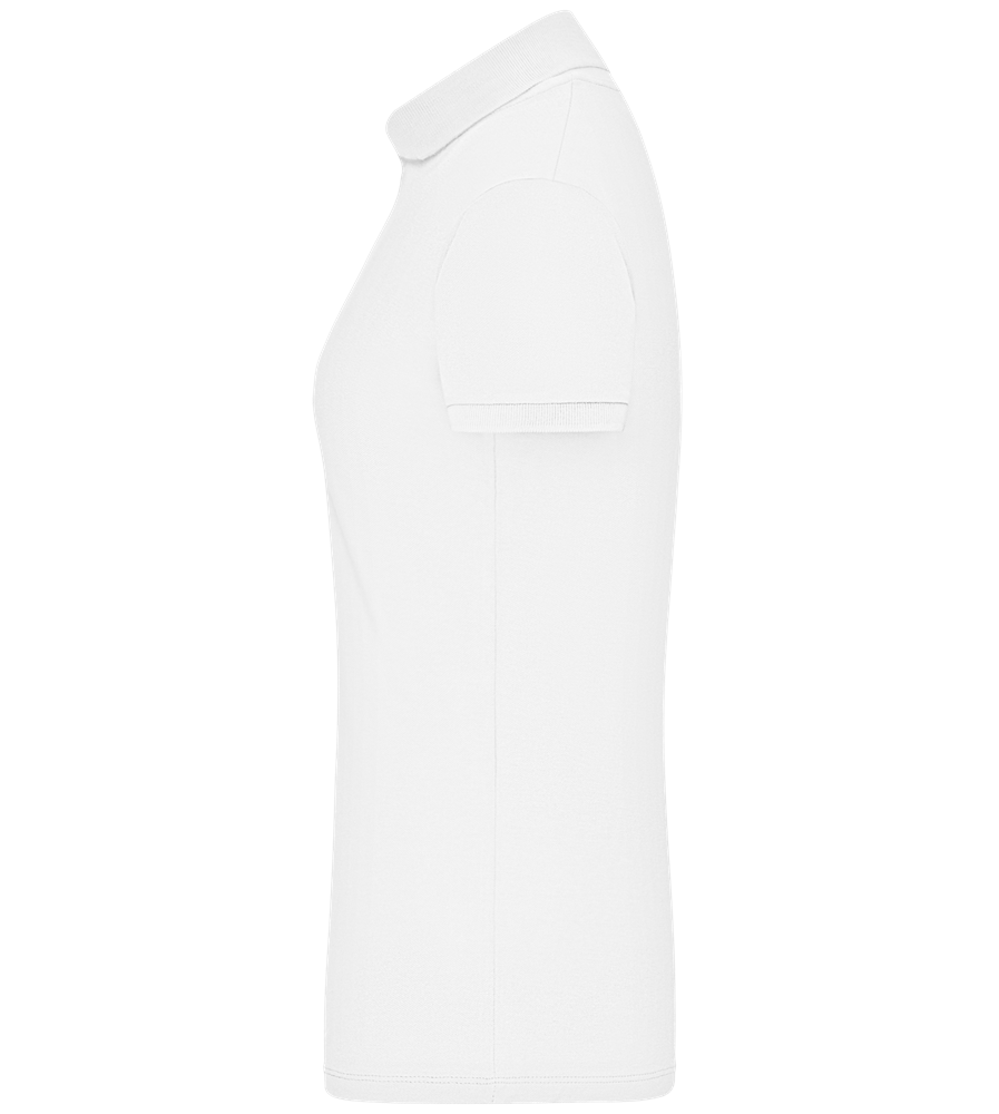 Premium women's polo shirt WHITE left