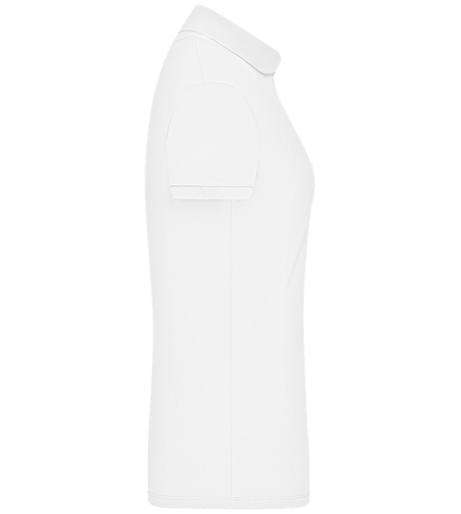 Premium women's polo shirt WHITE right