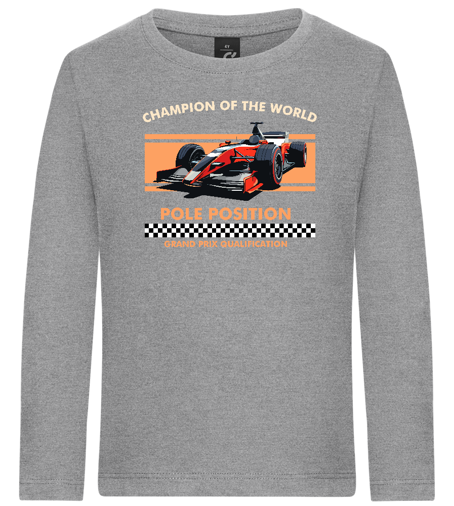 Champion of the World Design - Premium kids long sleeve t-shirt_ORION GREY_front