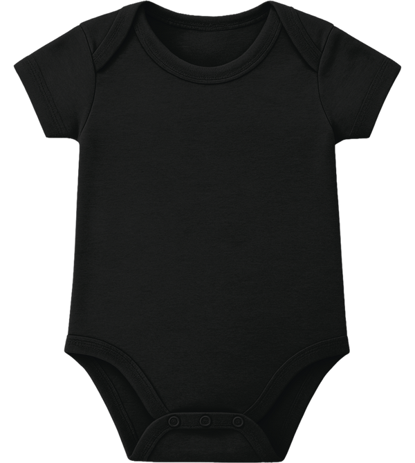 Baby bodysuit_BLACK_front