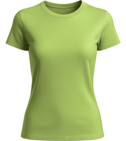 Basic women's t-shirt_GREEN APPLE_front