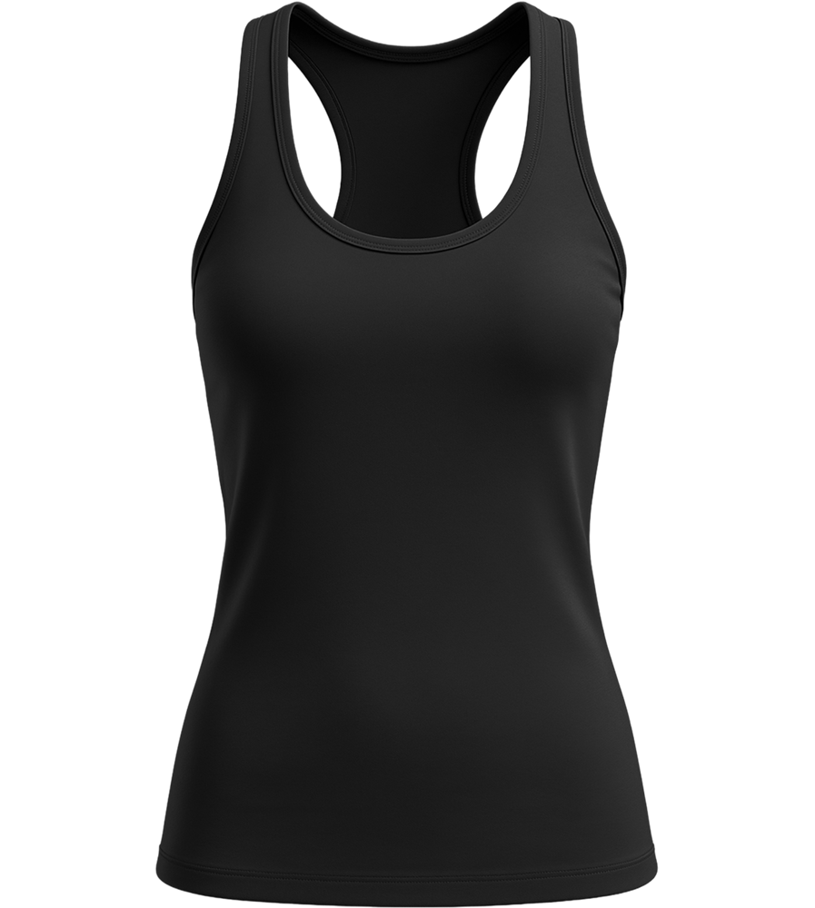 Basic women's tank top_DEEP BLACK_front