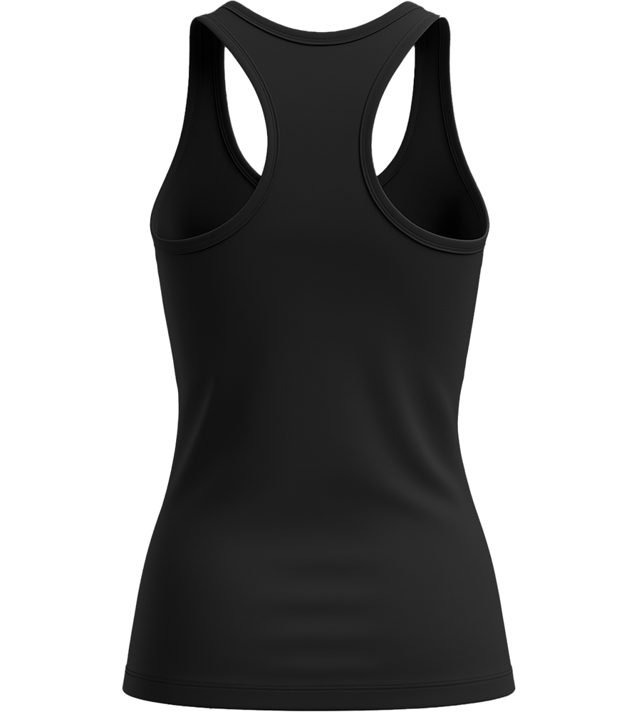 Basic women's tank top_DEEP BLACK_back