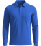Premium men's long sleeve polo shirt_ROYAL_front