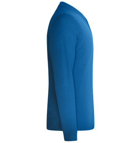 Premium men's long sleeve polo shirt_ROYAL_right