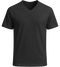 Premium men's v-neck t-shirt_DEEP BLACK_front