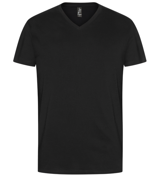 Premium men's v-neck t-shirt_DEEP BLACK_front