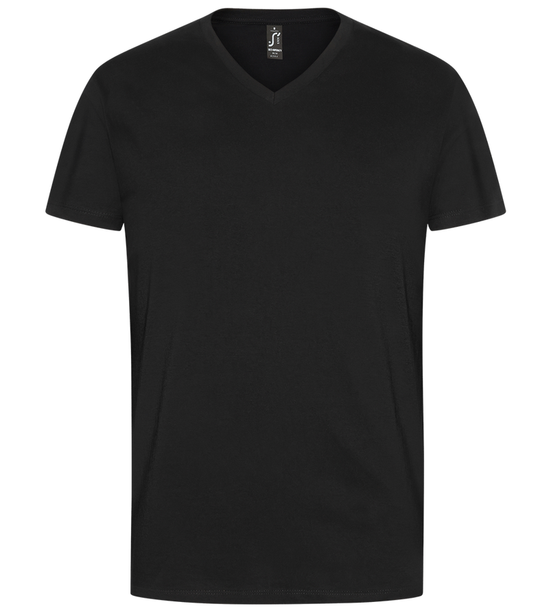 Premium men's v-neck t-shirt_DEEP BLACK_front