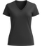 Premium women's v-neck t-shirt_DEEP BLACK_front
