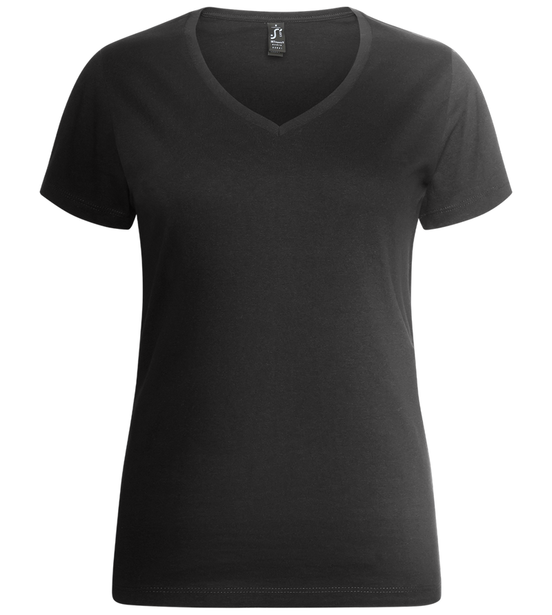 Premium women's v-neck t-shirt_DEEP BLACK_front