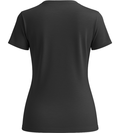 Premium women's v-neck t-shirt_DEEP BLACK_back