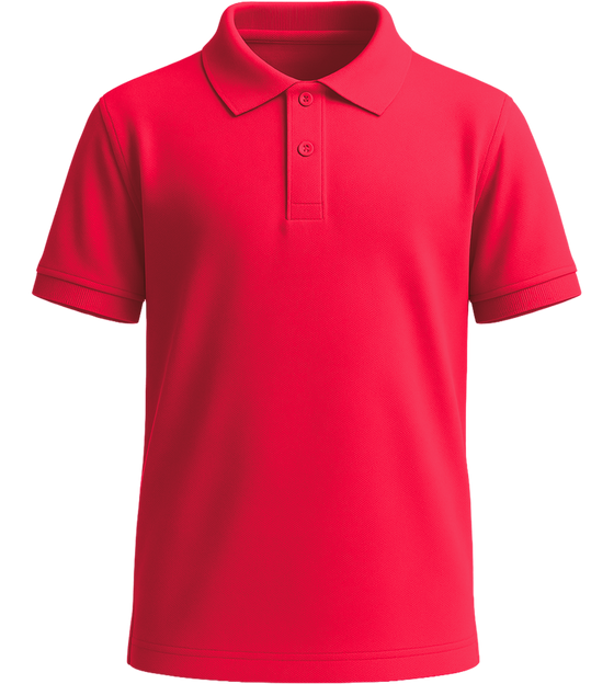 Premium kids polo shirt_RED_front