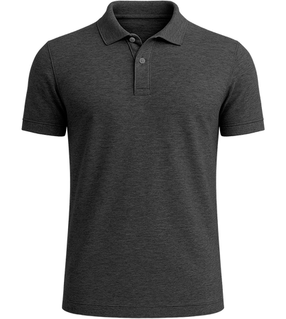 Premium men's polo shirt_CHARCOAL CHIN_front