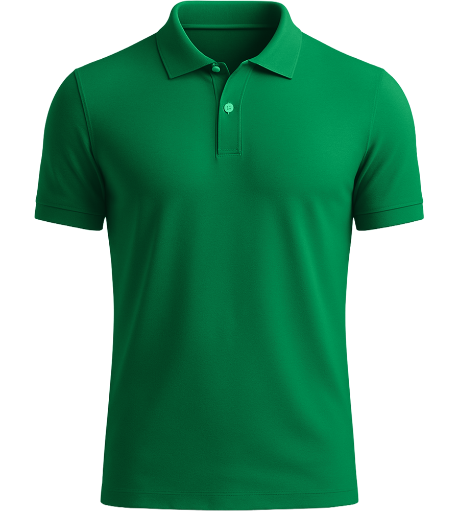 Premium men's polo shirt_MEADOW GREEN_front