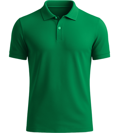 Premium men's polo shirt_MEADOW GREEN_front