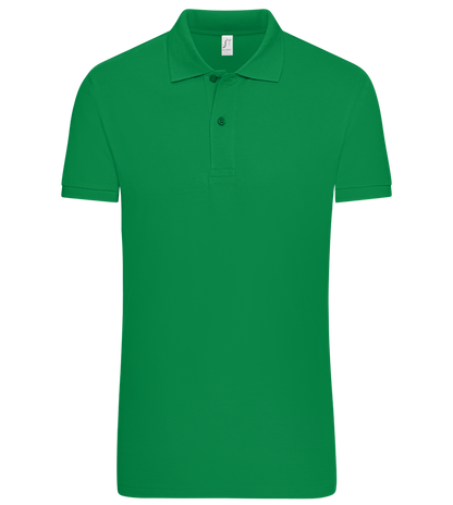 Premium men's polo shirt MEADOW GREEN front