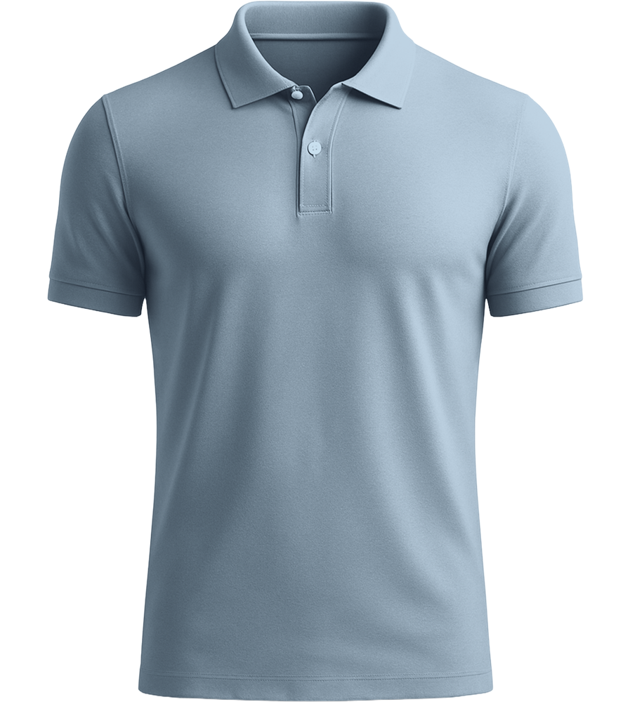 Premium men's polo shirt_STONE SKY_front
