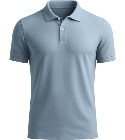 Premium men's polo shirt_STONE SKY_front