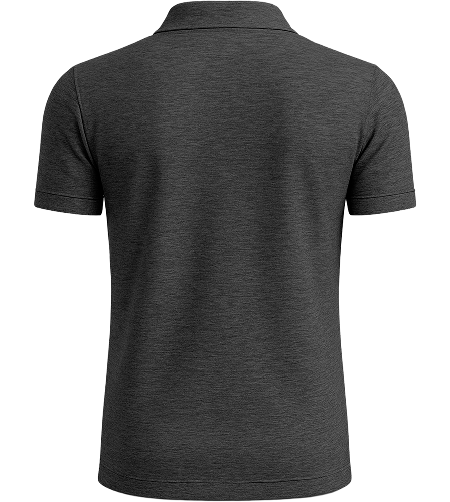 Premium men's polo shirt_CHARCOAL CHIN_back