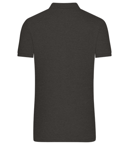 Premium men's polo shirt_CHARCOAL CHIN_back