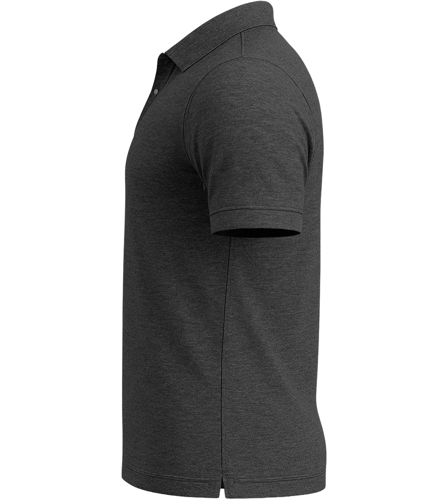 Premium men's polo shirt_CHARCOAL CHIN_left