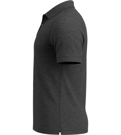 Premium men's polo shirt_CHARCOAL CHIN_left