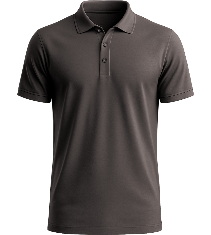 Basic men's polo shirt_DARK GRAY_front