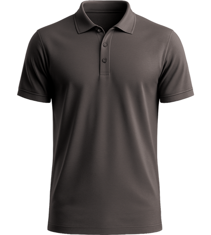 Basic men's polo shirt_DARK GRAY_front