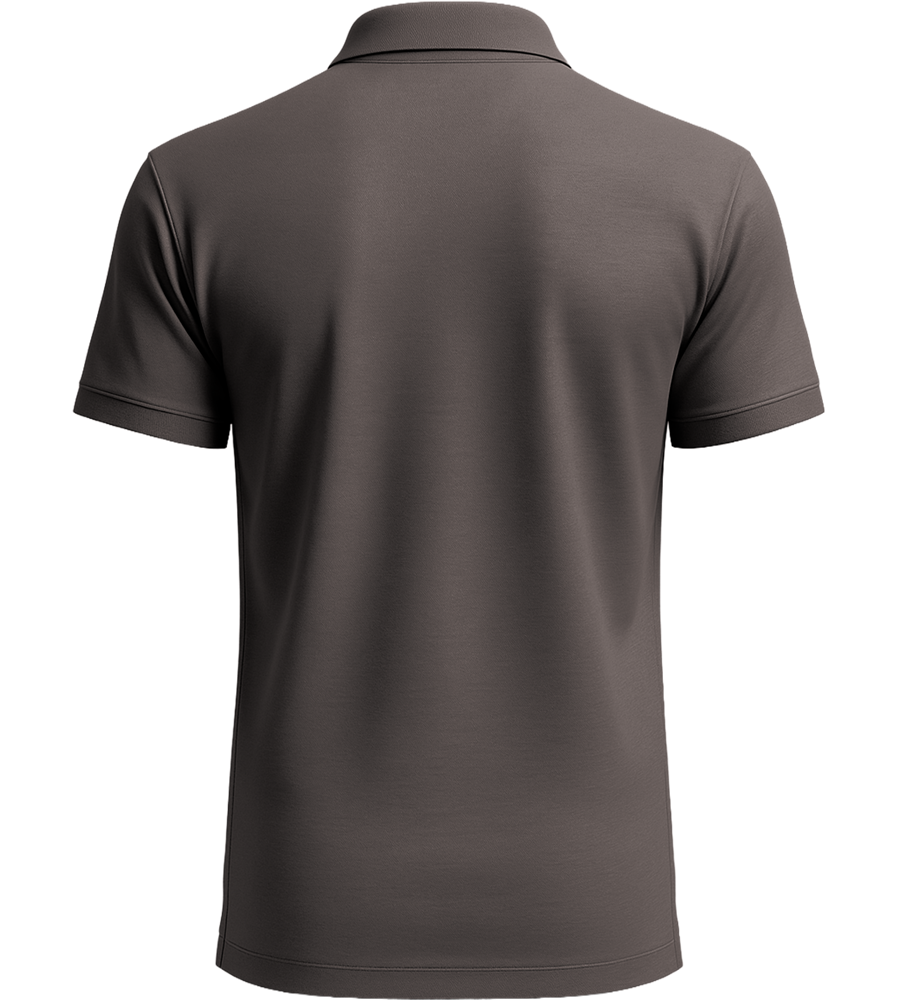 Basic men's polo shirt_DARK GRAY_back